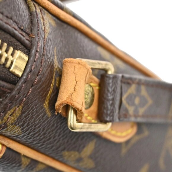 LOUIS VUITTON Danube Shoulder Bag Monogram Leather Brown France M45266 30YH514 - Picture 9 of 16